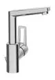 HANSA-Einhebelmischer-Waschtischbatterie-HANSATWIST-0954-Buegelhebel-Zugstangenablaufgarnitur-Ausladung-130-mm-DN15-Chrom-09542205 gallery number 1